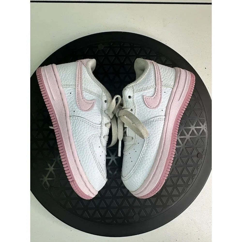 Nike Force1 infant Jr Kids Shoes Sz 8C Boy / Girl Pink🩷Trainers Sneakers